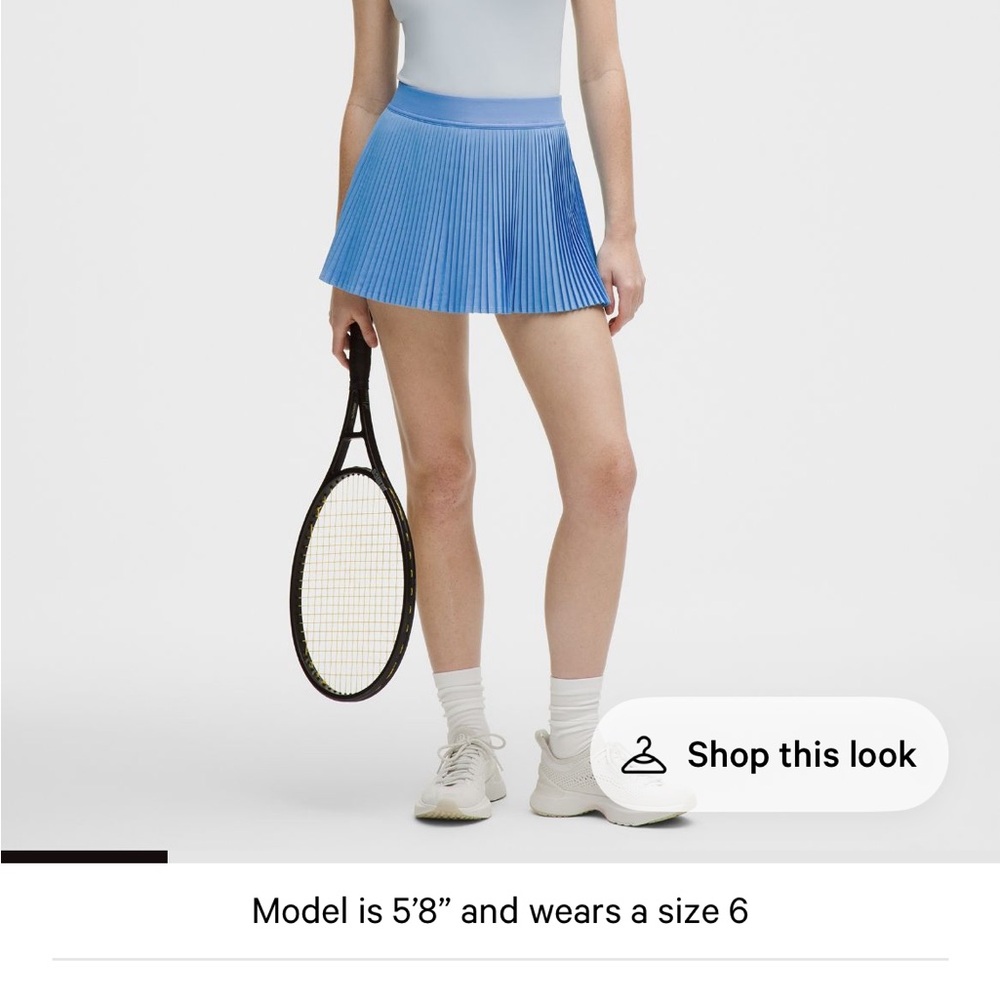 Lululemon varsity High-rise pleated tennis skirt pool party size 6